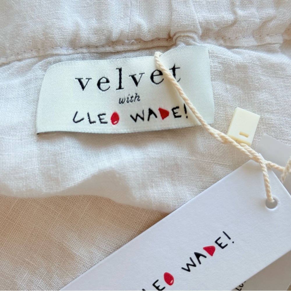 Velvet x Cleo Wade Memphis Skirt Linen Size Small - Picture 2 of 5